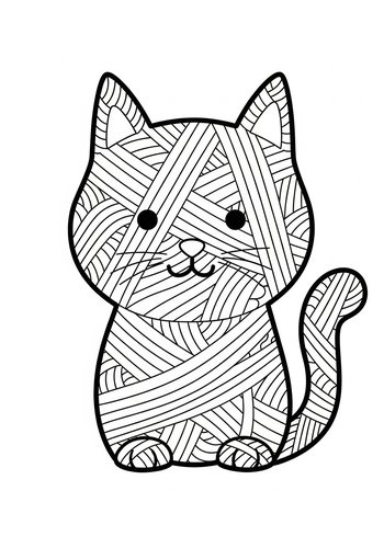 Kitty Cat Coloring Page: Creative Design