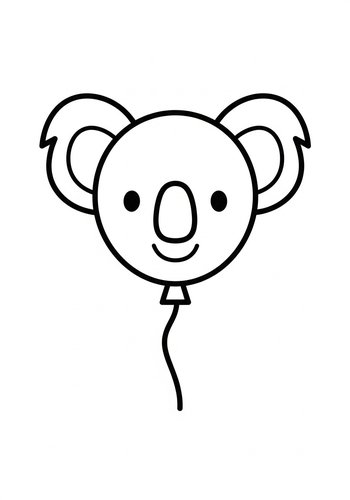 Koala Balloon Coloring Page: A Fun Activity