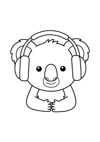 Koala Tunes: A Coloring Adventure