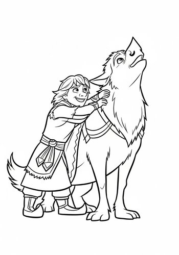 Kristoff And Sven Howling: A 'frozen' Coloring Adventure