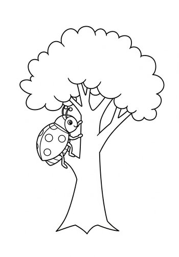 Ladybug Adventure Coloring Page