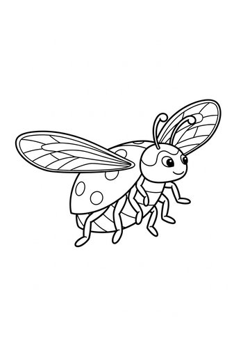 Ladybug Coloring Fun: Printable Page
