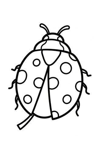 Ladybug Coloring Page - Cute Insect For Kids