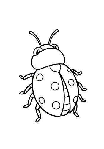 Ladybug Coloring Page: A Cute Insect Adventure