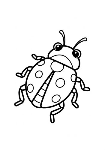 Ladybug Coloring Page: Cute Insect Art