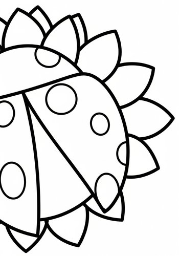 Ladybug In Bloom Coloring Page