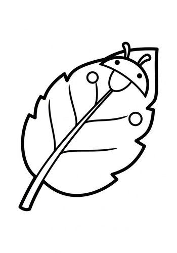 Ladybug On Leaf Coloring Page: A Nature Adventure