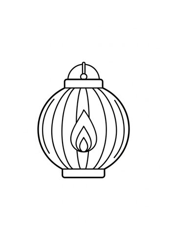 Coloring Page: Lantern Coloring Page: Light Up Your Day