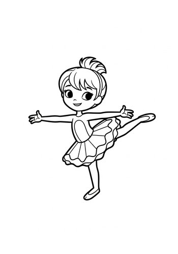 Laverne Teaching Hugo Ballet - Coloring Page Fun