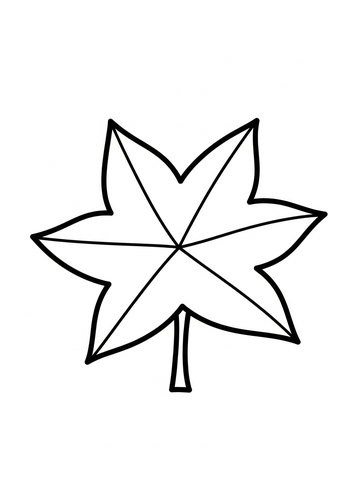 Leaf Coloring Page: Autumnal Fun
