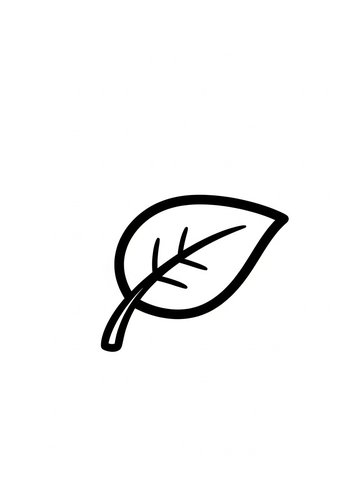 Leaf Outline Coloring Page For Kids