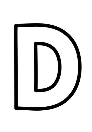 Letter D Coloring Page For Kids