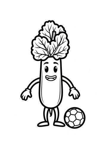 Lettuce Play Ball: A Fun Coloring Page