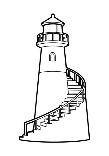 Lighthouse Adventure Coloring Page