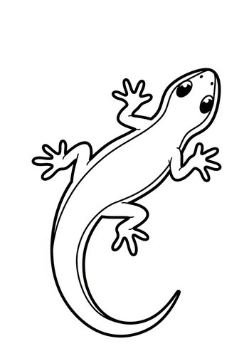 Lively Lizard Coloring Page For Kids