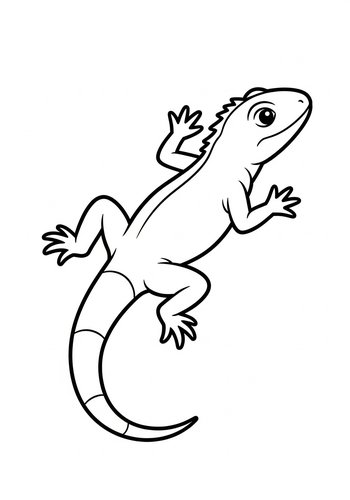 Lizard Coloring Page - Reptile Fun