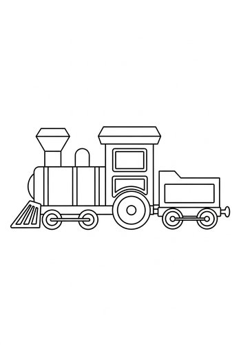Locomotive Coloring Page: A Rail Adventure