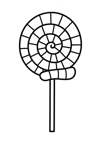 Lollipop Coloring Page - Sweet Treat Fun