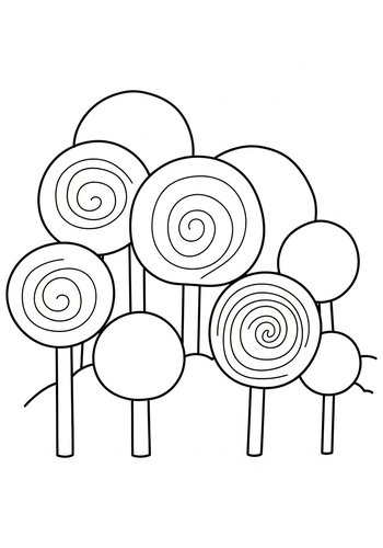 Lollipop Land Coloring Page