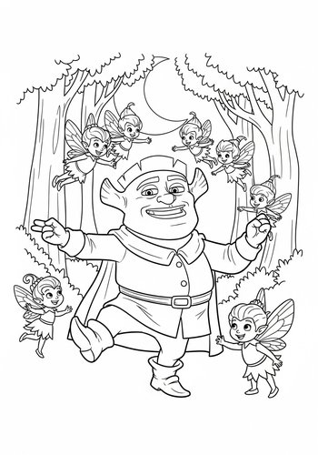 Lord Farquaad's Enchanted Dance: A Coloring Adventure