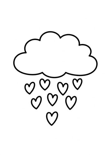 Love Rain Coloring Page - Printable Fun