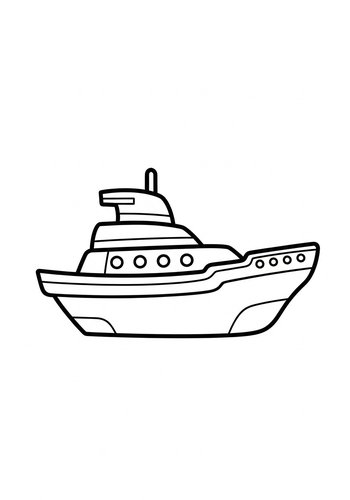 Luxury Yacht Coloring Page: Set Sail On Creativity