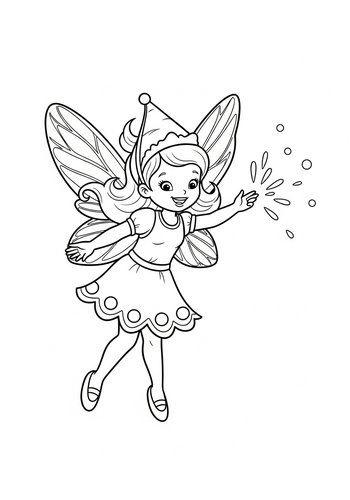 Magical Fairy Coloring Page