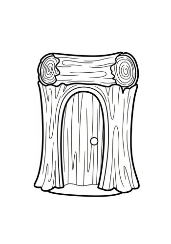 Magical Fairy Door Coloring Page