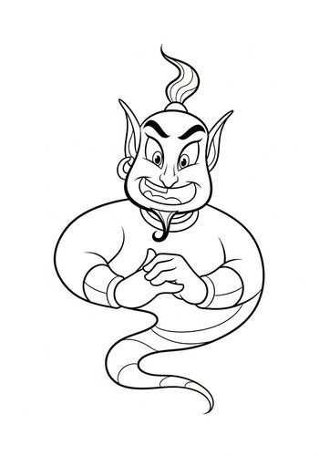 Coloring Page: Magical Genie Coloring Page: Spark Imagination