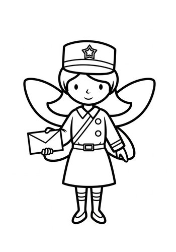 Magical Mail Carrier Coloring Page