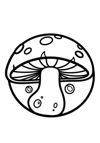 Magical Mushroom Coloring Page Fun