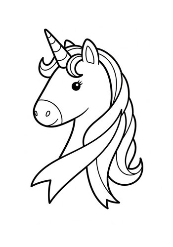 Magical Unicorn Coloring Page