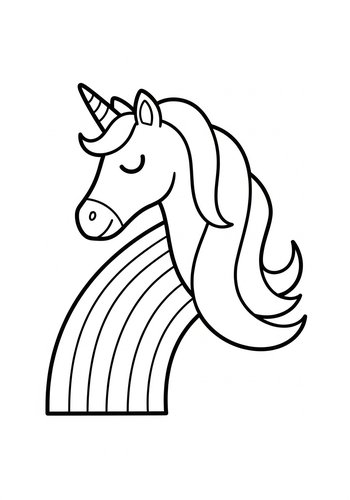 Magical Unicorn Coloring Page: A Rainbow Adventure