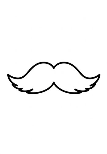 Magnificent Mustache Coloring Page: A Whiskered Delight