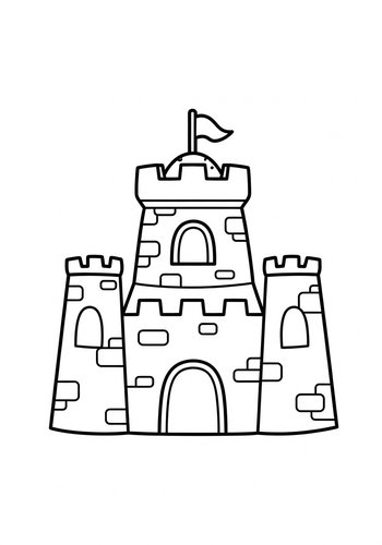 Majestic Castle Coloring Page Adventure