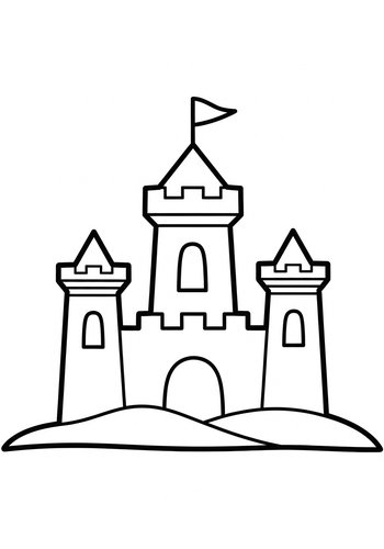 Majestic Castle Coloring Page Fun