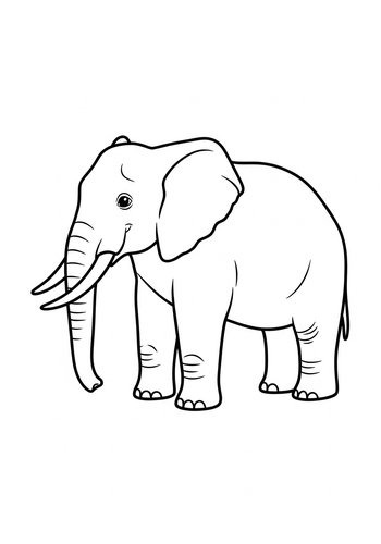 Majestic Elephant Coloring Page: A Wild Adventure