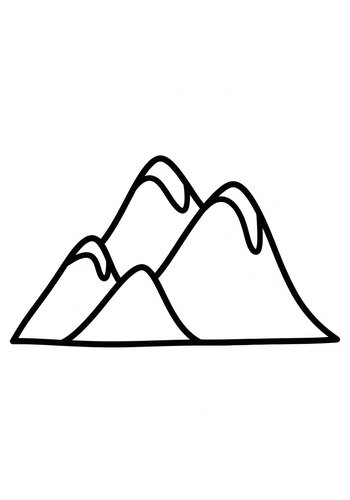 Coloring Page: Majestic Mountain Range Coloring Adventure