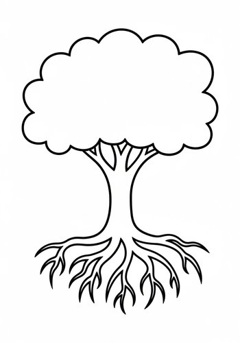 Majestic Tree Coloring Page: A Natural Wonder