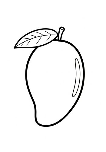 Mango Coloring Page: Tropical Delight