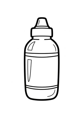 Medicine Bottle Coloring Page