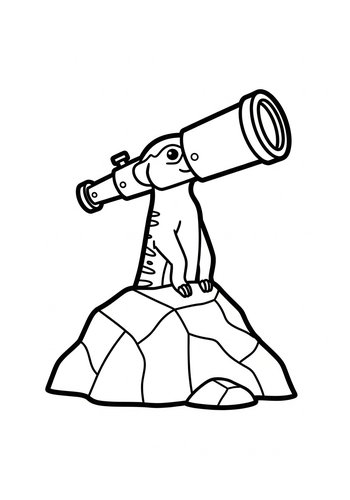 Meerkat Astronomer Coloring Page