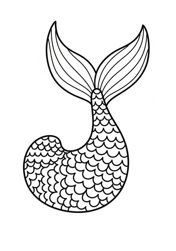 Mermaid Tail Coloring Page - Printable Fun