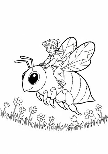 Michael Darling's Bumblebee Ride: A Coloring Adventure