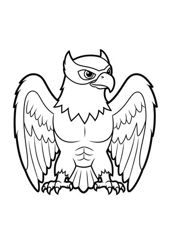 Mighty Griffin Coloring Page For Kids
