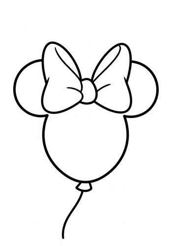 Minnie Mouse Balloon Coloring Page: Whimsical Fun