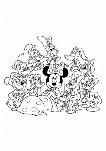 Minnie Mouse's Slumber Party Fun: A Coloring Adventure