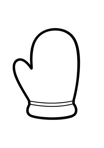 Mitten Coloring Page - Winter Fun