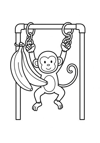 Monkey Business: A Coloring Adventure