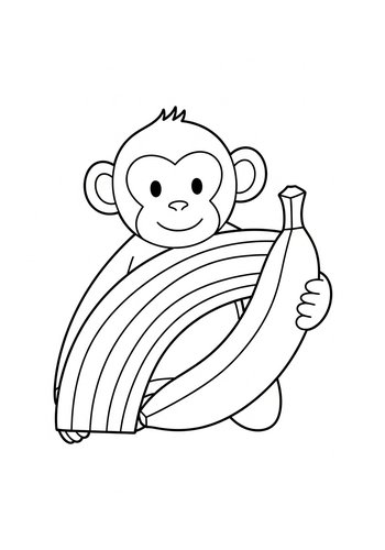 Monkey Business: Banana Bonanza Coloring Page